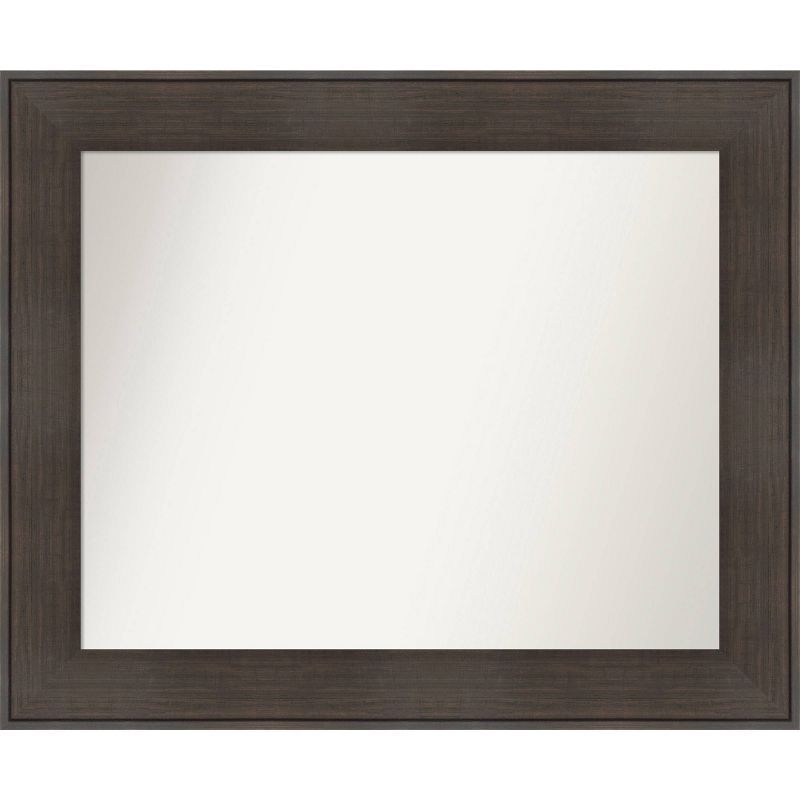 William Rustic Woodgrain Rectangular Bathroom Wall Mirror