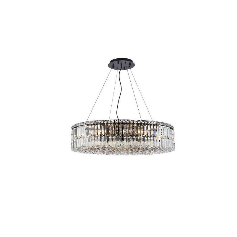 Maxime Black and Clear Crystal 18-Light Chandelier