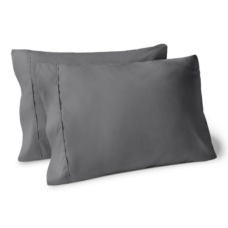 Gray Ultra-Soft Microfiber Standard Pillowcase Set