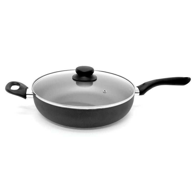 Starfrit 11-Inch Black Nonstick Aluminum Deep Fry Pan with Lid