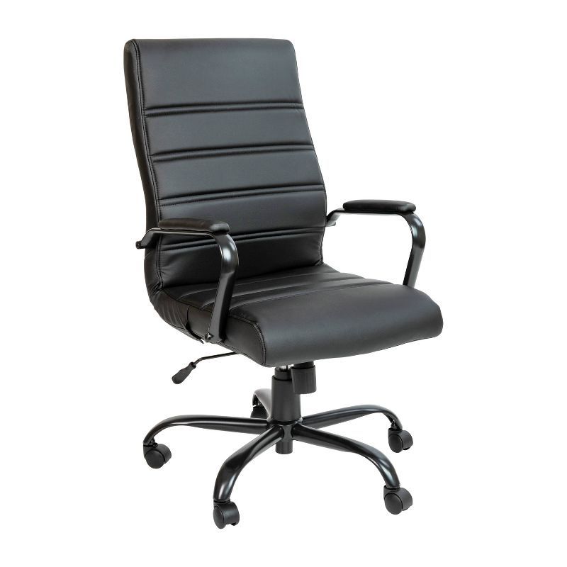 Black Leather High Back Ergonomic Executive Swivel Chair