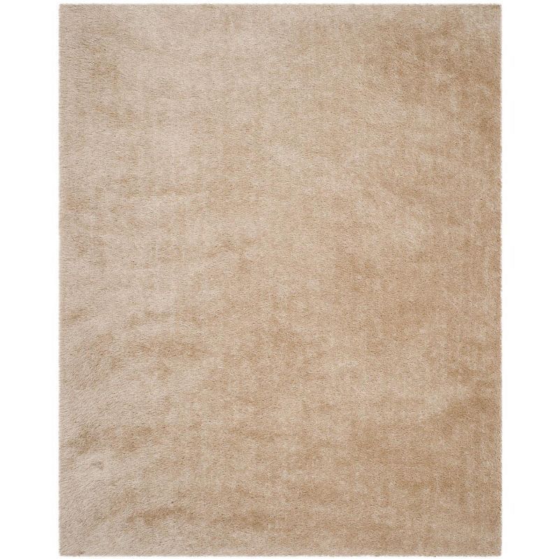 Champagne Shimmer 9' x 12' Hand-Tufted Synthetic Shag Rug