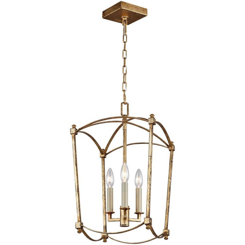 Mini Antique Gild 3-Light Candelabra Chandelier