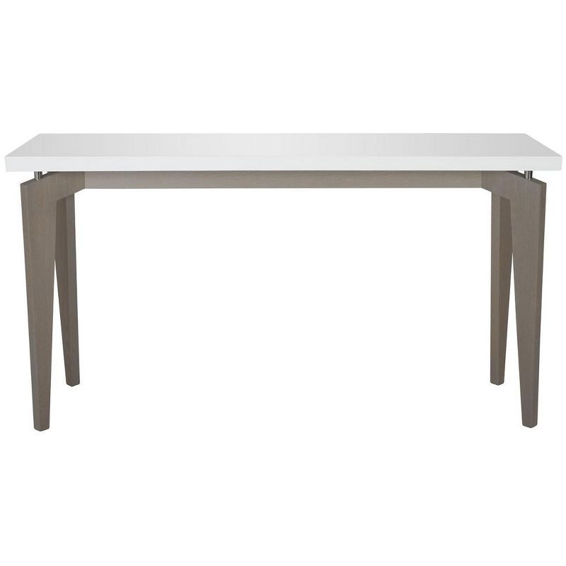 Josef 59" White and Gray Lacquer Console Table