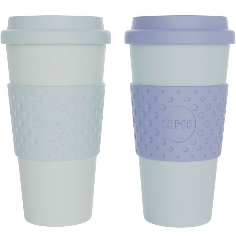 Copco Acadia 16oz Purple and Teal BPA-Free Travel Mug Set