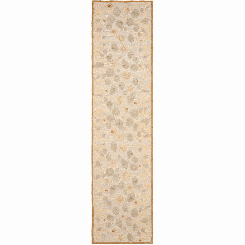 Nutshell Brown Wool Handmade Tufted Runner Rug 2'3" x 10'