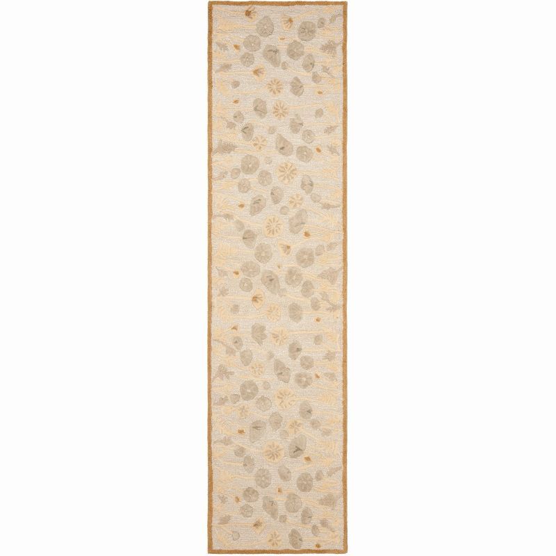 Nutshell Brown Wool Handmade Tufted Runner Rug 2'3" x 10'