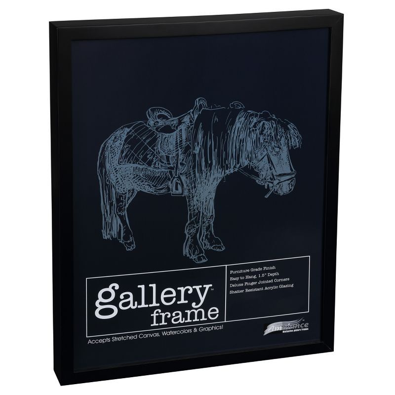 Black 6x8 Wood Gallery Picture Frame