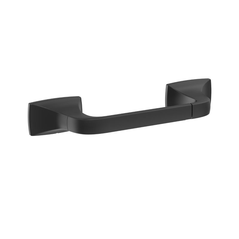 Matte Black Pivoting Double Post Toilet Paper Holder