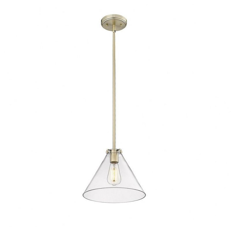 Aliza Modern Gold Clear Glass Cone Pendant Light