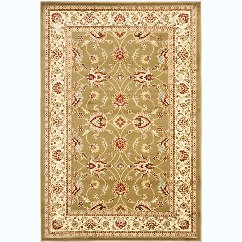 Lyndhurst LNH553 Power Loomed Area Rug - Green/Ivory - 4'x6' - Safavieh.