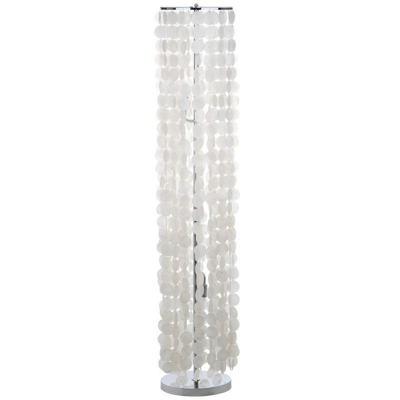 Illumina 60" White Capiz Shell Cylinder Floor Lamp