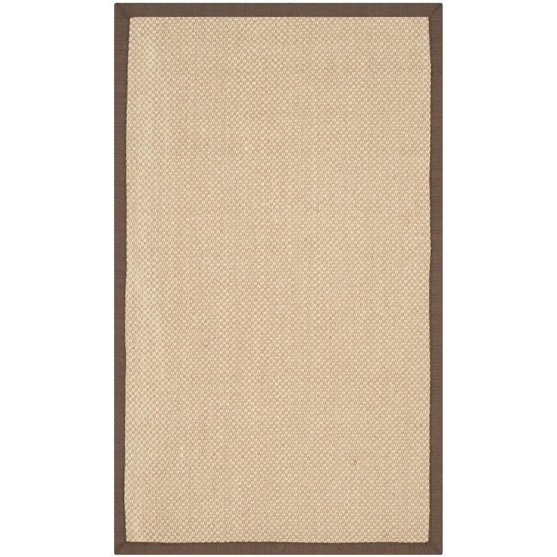 Natural Fiber NF141 Power Loomed Indoor Accent Rug - Maize/Brown - 3'x5' - Safavieh.