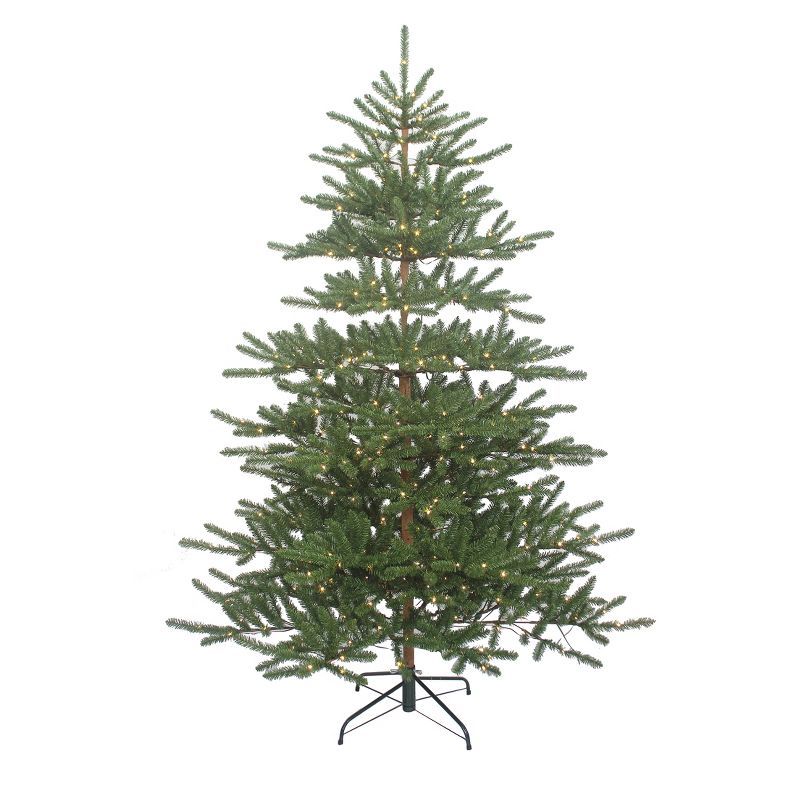 7-Foot Green Pine Christmas Tree with Warm White LED Lights