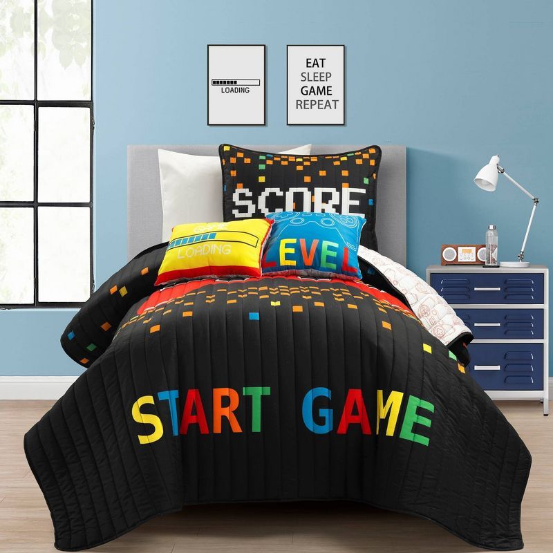 Kids' Video Games Reversible Oversized Quilt Set - Lush Décor