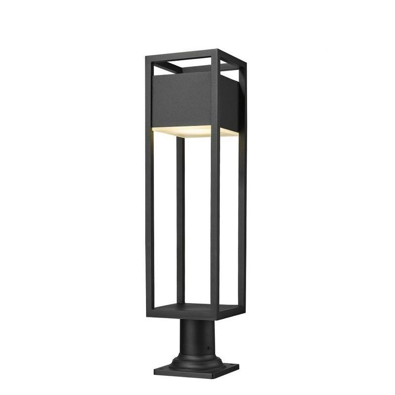 Barwick 29" Tall Black Aluminum LED Outdoor Pier Mount Light