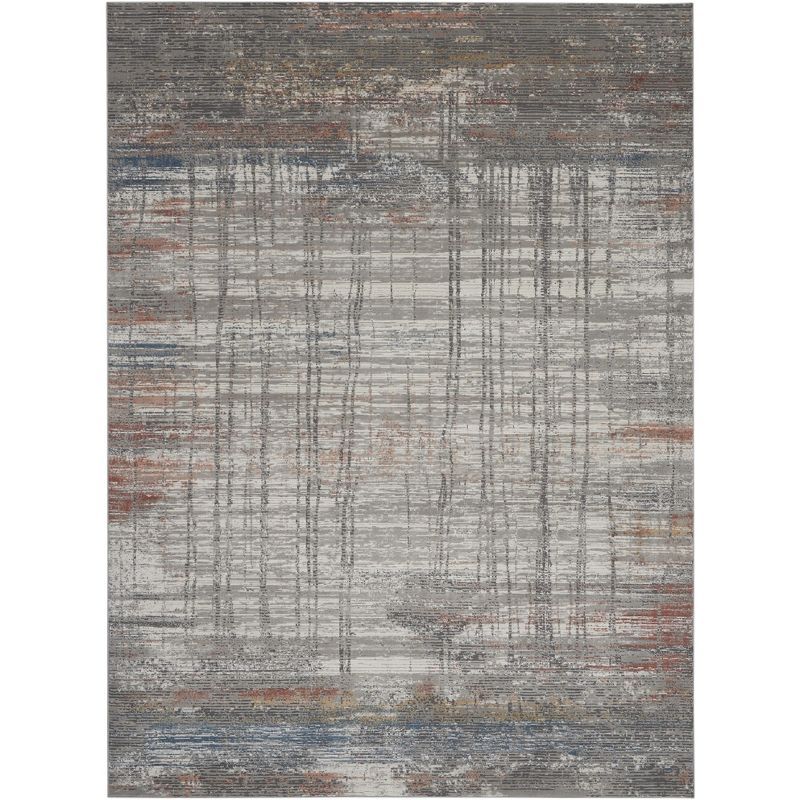 Abstract Mineral Tones 9'3" x 12'9" Synthetic Area Rug