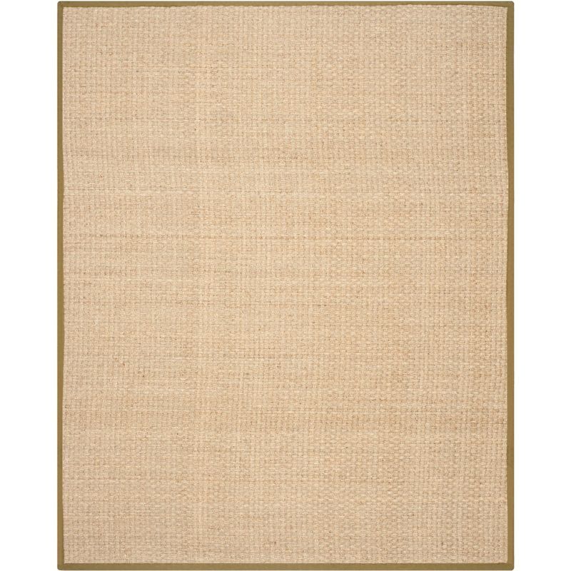 Natural Olive Hand-Knotted Cotton Area Rug, 8' x 10'