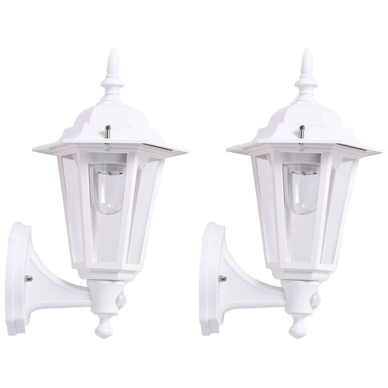 Elegant White Motion-Activated LED Wall Sconce 2-Pack