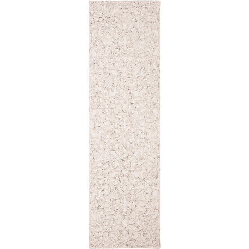 Camel and Ivory Hand-Tufted Wool Runner Rug, 2'3" x 8'