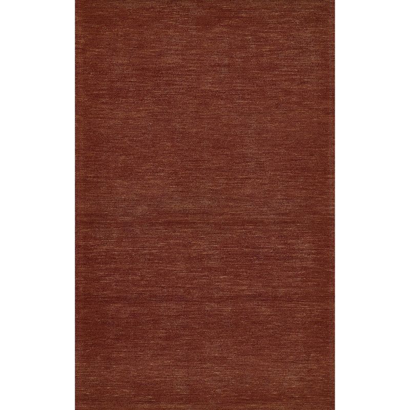 James Hand Tufted Wool Solid Color Area Rug in Red