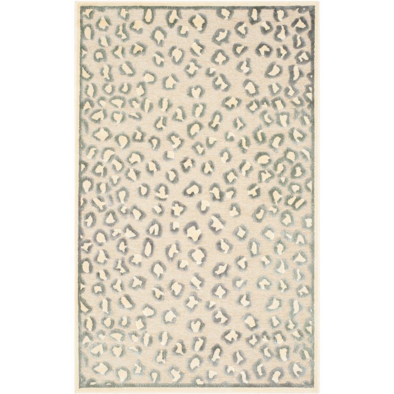 Cream and Multi Viscose Silk Rectangular Area Rug