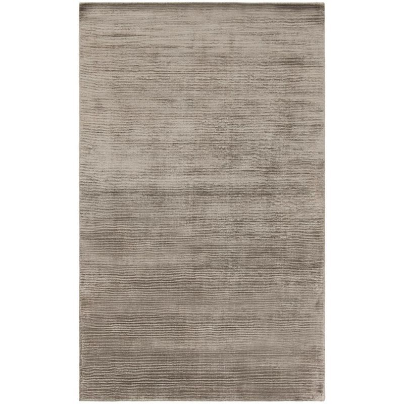 Graphite Hand-Knotted Wool and Silk 4' x 6' Area Rug