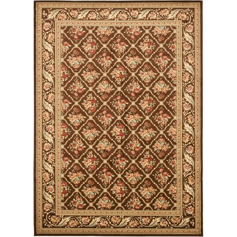 Lyndhurst Brown Rectangular Hand-knotted Synthetic Area Rug