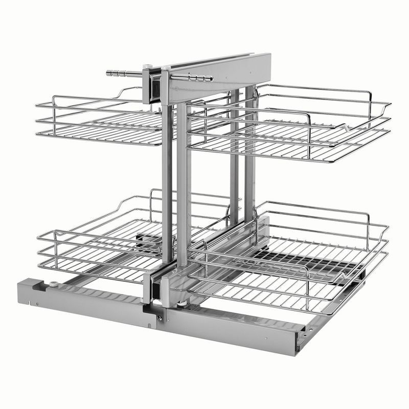 Chrome 15" Pullout Blind Corner Kitchen Cabinet Organizer