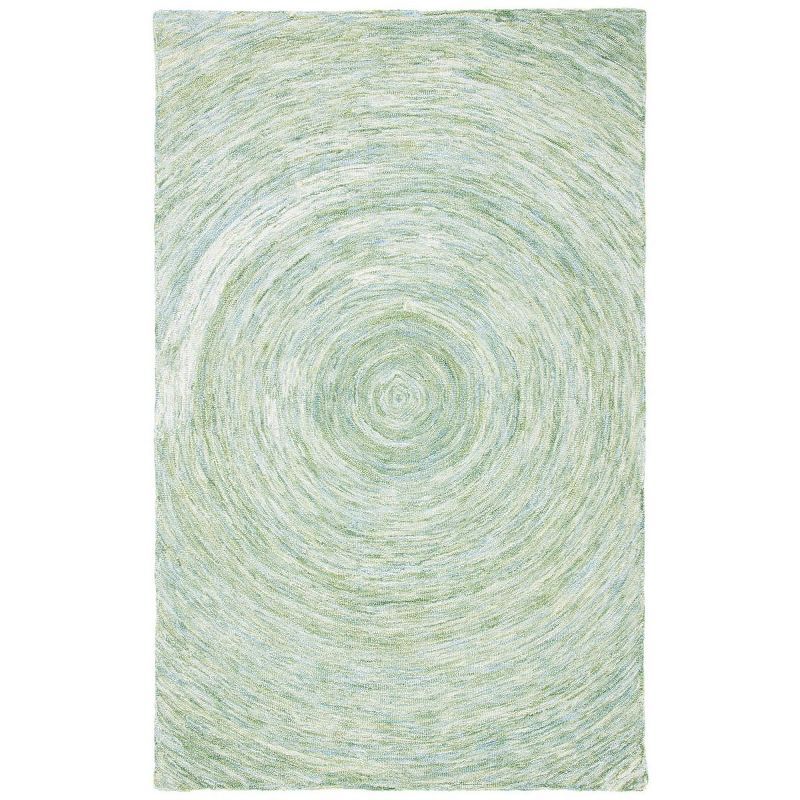 Sage Green Hand-Tufted Wool 4' x 6' Rectangular Rug