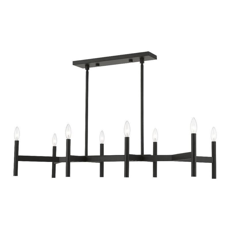 Copenhagen Black Steel 8-Light Candelabra Chandelier