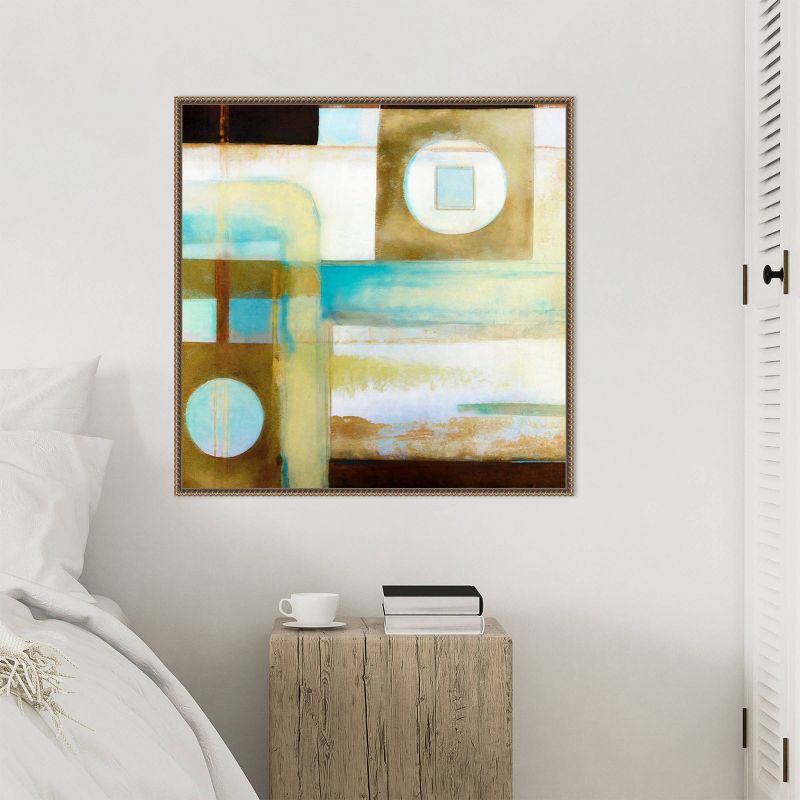 Artistic Mechanism II Abstract Canvas Print with Bronze Frame