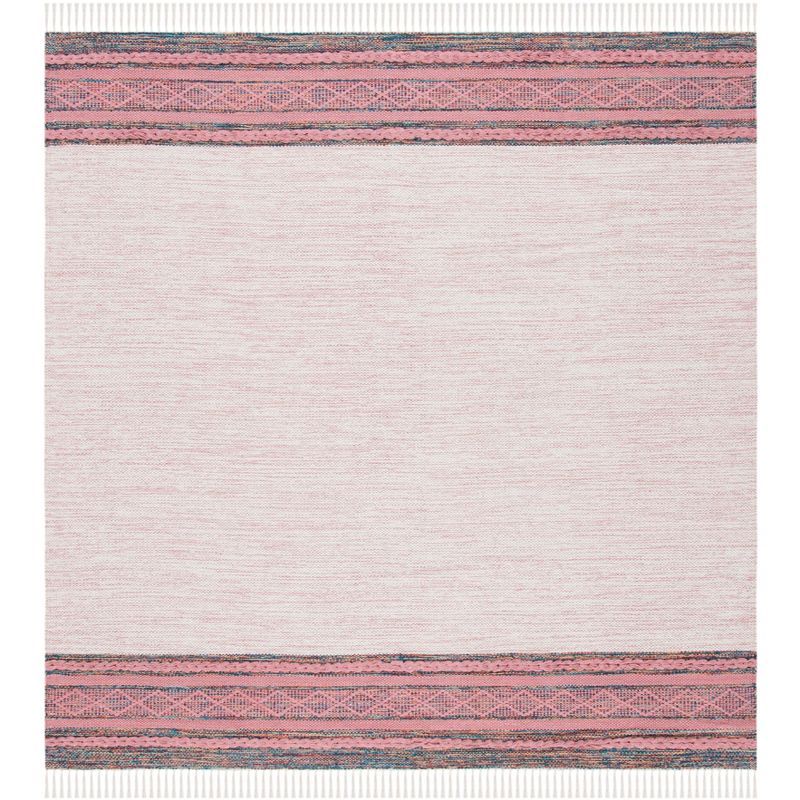 Montauk Red and Beige Handwoven Cotton Area Rug