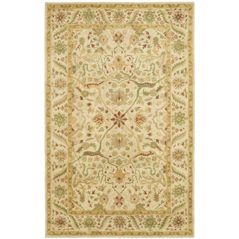 Ivory Hand-Tufted Wool Rectangular Area Rug