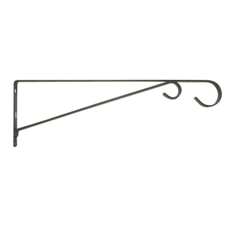 Panacea Black Steel 15 in. Wall Mount Plant Hook