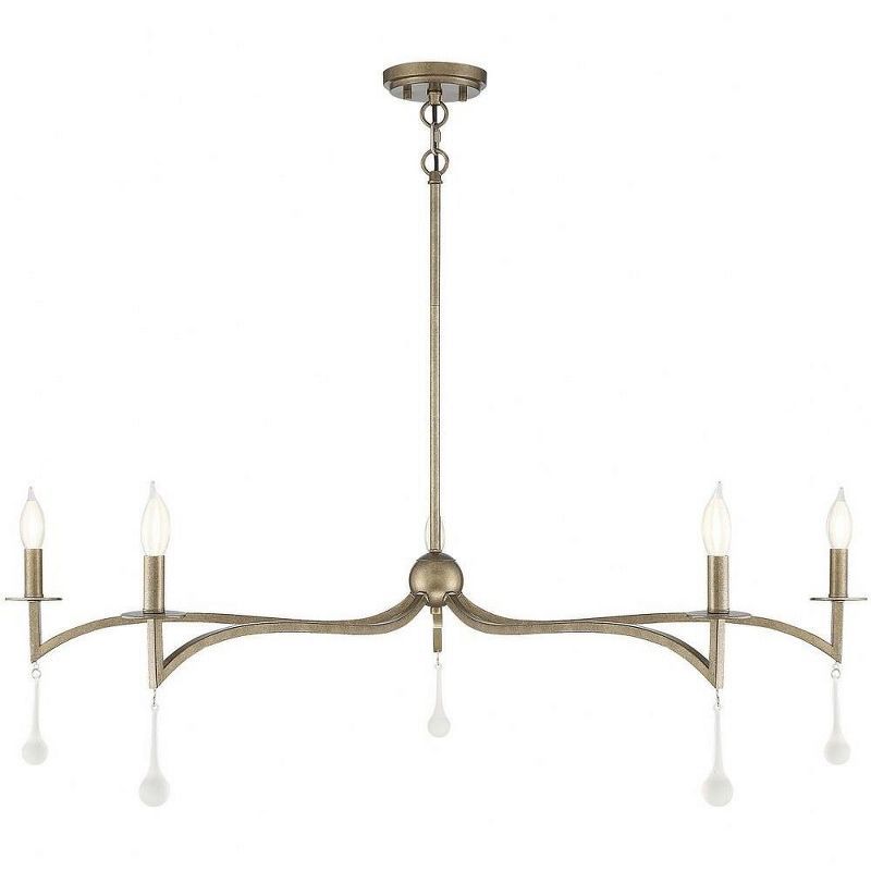 Laramie 5-Light Chelsea Gold Chandelier with Crystal Drops