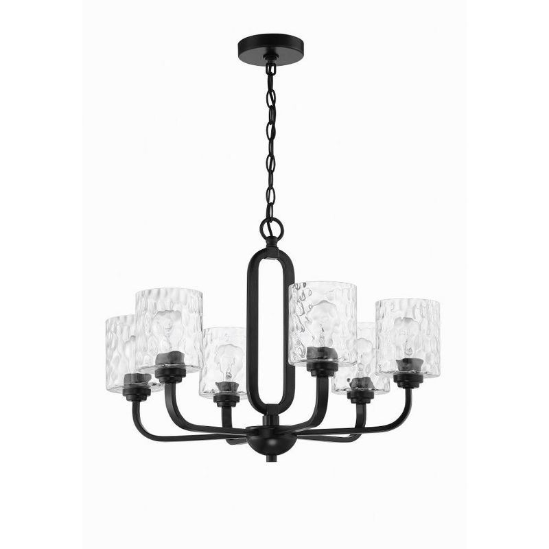 Mini Larrson Black Crystal 6-Light Indoor Chandelier