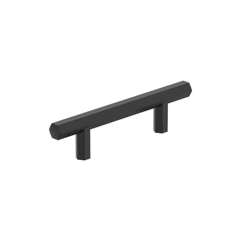 Matte Black 3-Inch Center-to-Center Modern Cabinet Pull