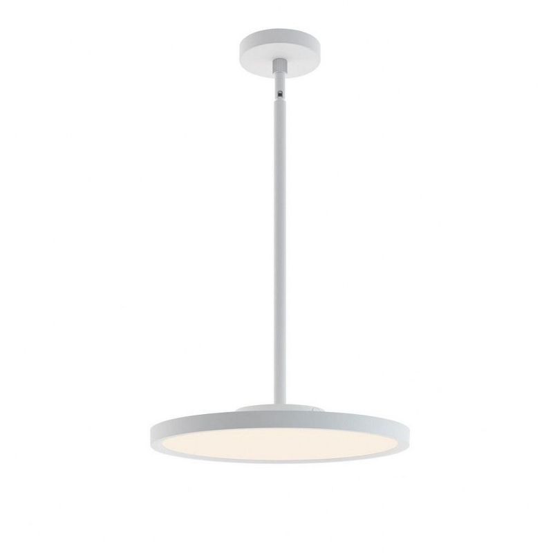 White Aluminum 16" Round LED Pendant Light