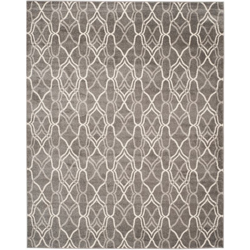 Modern Geometric 8' x 10' Easy-Care Gray Area Rug