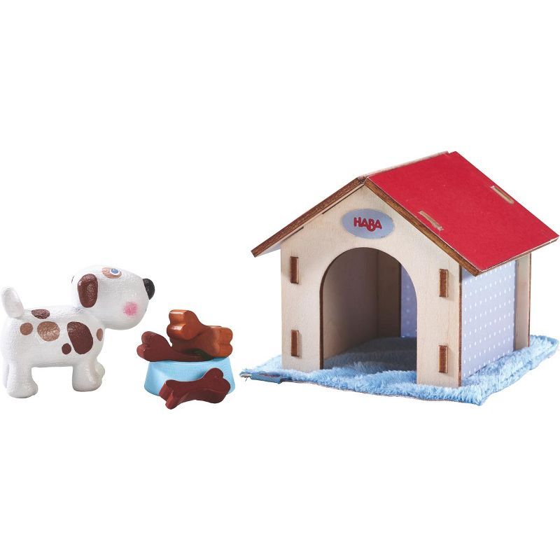 Little Friends Dog Toy Set with Plywood Doghouse and Bones