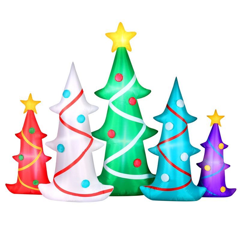 Occasions 6 ft LED Inflatable Multicolor Christmas Trees