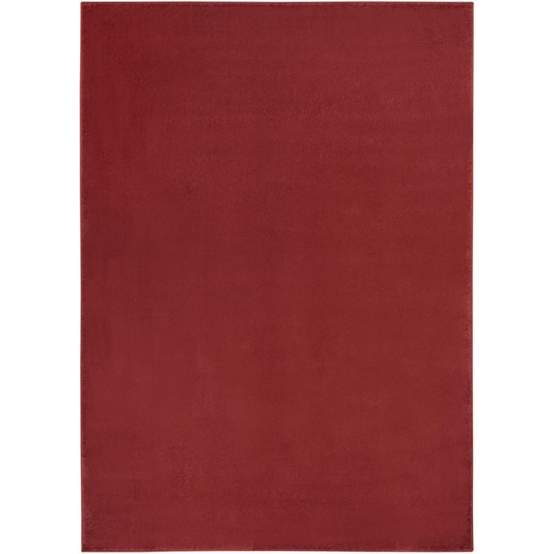 Brick Red Easy-Care Synthetic 6' x 9' Outdoor Rug