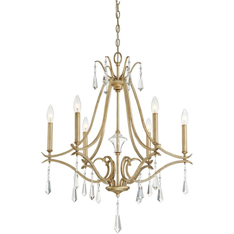 Brio Gold 6-Light Chandelier with Crystal Accents