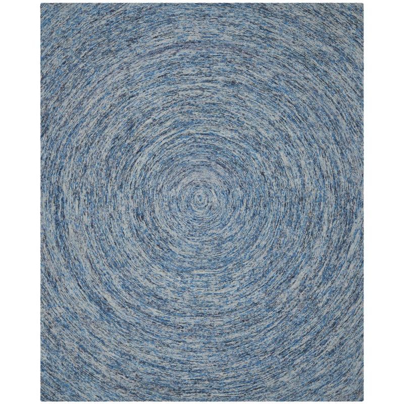 Bohemian Bliss Dark Blue Hand-Tufted Wool Area Rug 8' x 10'