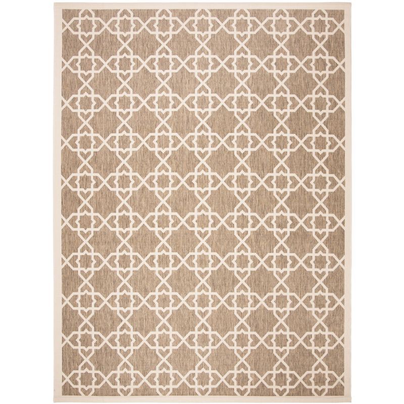 Gray Geometric Synthetic Easy Care Rectangular Area Rug