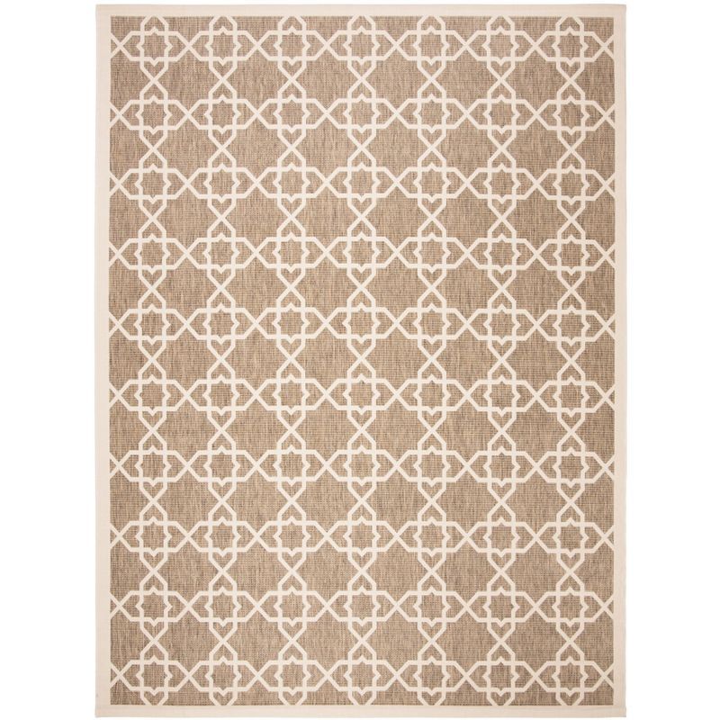 Gray Geometric Synthetic Easy Care Rectangular Area Rug