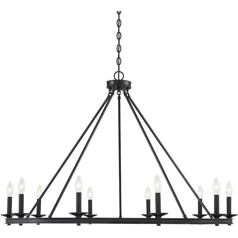 Middleton Matte Black 10-Light Metal Chandelier