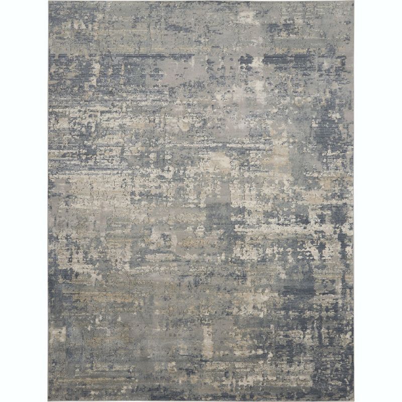 Elysian Beige and Grey Handmade Synthetic 9' x 12' Area Rug