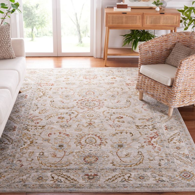 Elegance Medallion 79'' Gray Square Wool Blend Area Rug